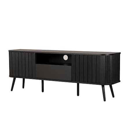 JONATHAN Y Lighting Damien 70" Wide MDF TV Stand Black