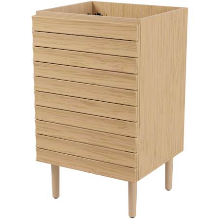 JONATHAN Y Lighting Aubert 20" Single Free Standing Vanity Cabinet Only - Less Vanity Top Oak