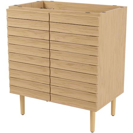 JONATHAN Y Lighting Aubert 30" Single Free Standing Vanity Cabinet Only - Less Vanity Top Oak