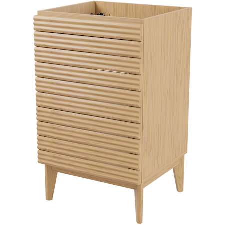 JONATHAN Y Lighting Calandre 20" Single Free Standing Vanity Cabinet Only - Less Vanity Top Oak