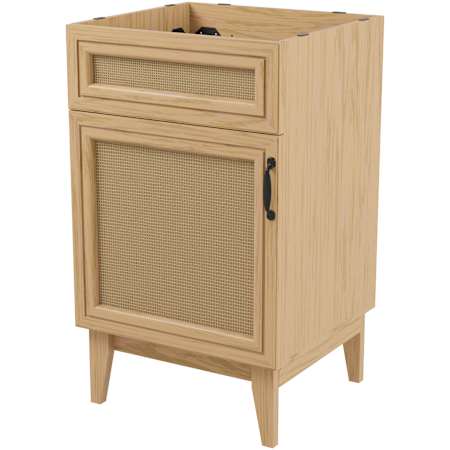 JONATHAN Y Lighting Javer 20" Single Free Standing Vanity Cabinet Only - Less Vanity Top Oak