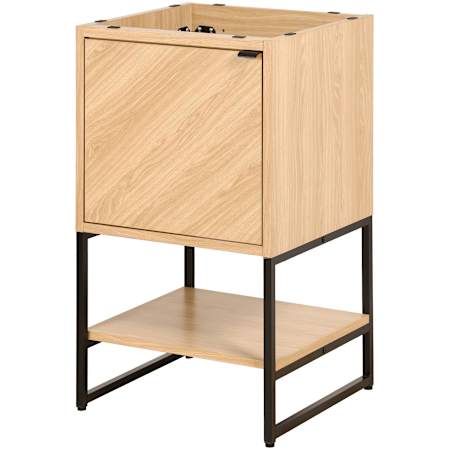 JONATHAN Y Lighting Juhl 19" Single Free Standing Vanity Cabinet Only - Less Vanity Top Oak