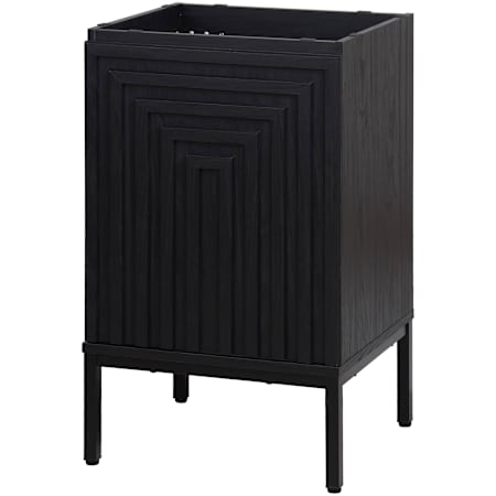 JONATHAN Y Lighting Rowan 19" Single Free Standing Vanity Cabinet Only - Less Vanity Top Black
