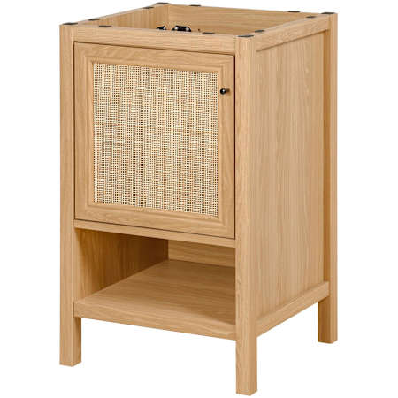 JONATHAN Y Lighting Jasper 19" Single Free Standing Vanity Cabinet Only - Less Vanity Top Oak