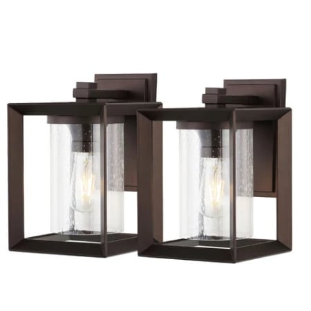 JONATHAN Y Lighting Vaughn 11" Tall LED Outdoor Wall Sconce - Set of 2 Oil Rubbed Bronze