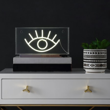 JONATHAN Y Lighting Eye 6" Tall LED Accent Specialty Lamp White