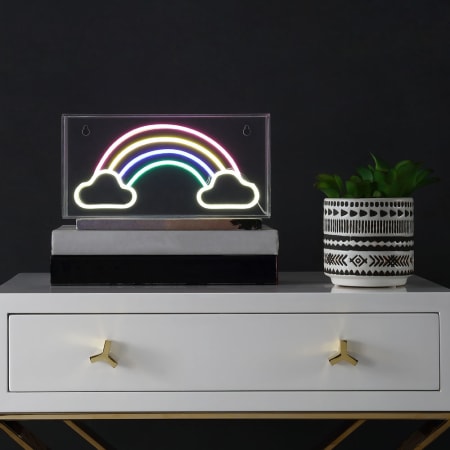JONATHAN Y Lighting Rainbow 6" Tall LED Accent Specialty Lamp Multi Color
