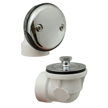 Jones Stephens 1/2 PVC Waste & Overflow Kit With CP Lift and Turn Chrome Plated