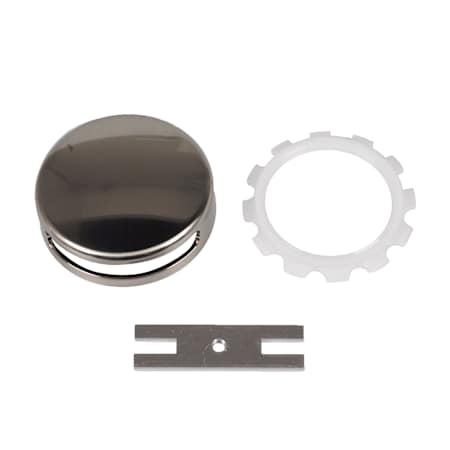 Jones Stephens ABS Tub Overflow Faceplate with Conversion Bar Brushed Nickel
