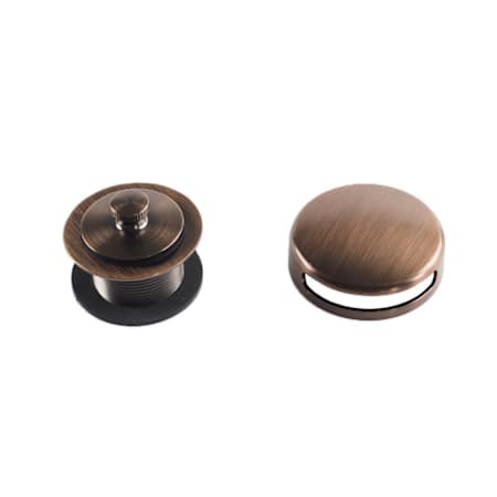 Jones Stephens Brass Overflow Faceplate with Tub Stopper Oil Rubbed Bronze