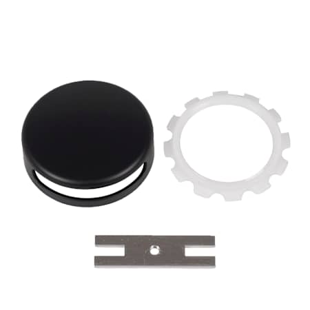 Jones Stephens ABS Tub Overflow Faceplate with Conversion Bar Matte Black