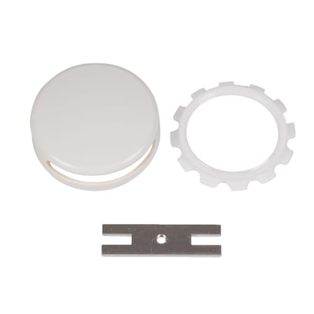 Jones Stephens ABS Tub Overflow Faceplate with Conversion Bar White