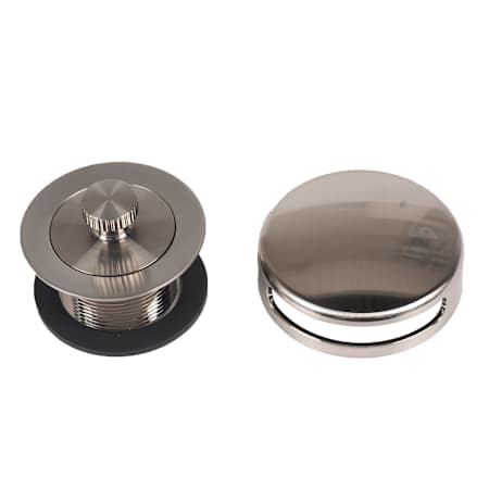 Jones Stephens ABS Overflow Faceplate with Tub Stopper Brushed Nickel