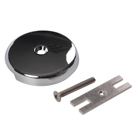 Jones Stephens Zinc Tub Overflow Faceplate with Conversion Bar Chrome Plated