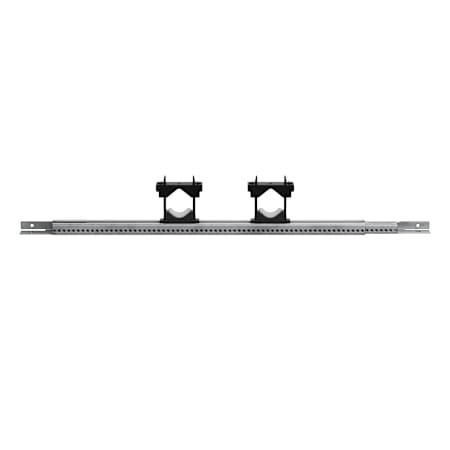 Jones Stephens 14"-26" Adjustable Pipe Support Bracket with 2 Glide Clamps (Less Screws) Grey