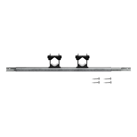 Jones Stephens 14"-26" Adjustable Pipe Support Bracket with 2 Glide Clamps and Screws Grey