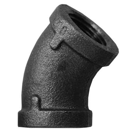 Jones Stephens 1-1/4 45 DEG ELBOW BLACK Black