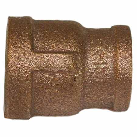 Jones Stephens 1/2 X 1/4 BRONZE REDUCING COUPLING (LEAD FREE) Bronze