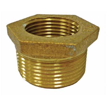 Jones Stephens 2 X 3/4 BRONZE HEX BUSHING LEAD FREE Bronze
