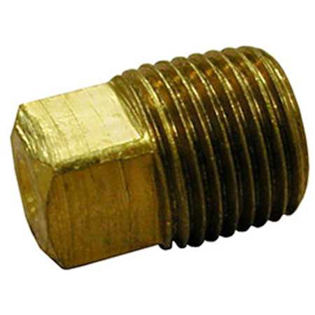Jones Stephens 1/2 BRONZE SQ HEAD SOLID PLUG (LEAD FREE) Bronze