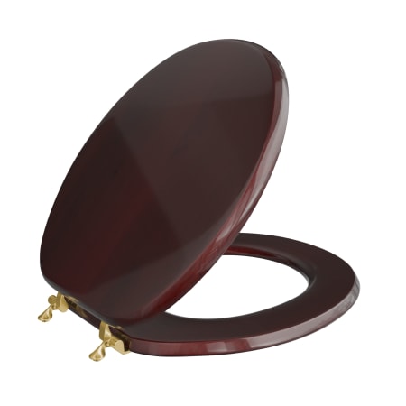 Jones Stephens Mahogany Designer Wood Round Closed-Front Toilet Seat N/A