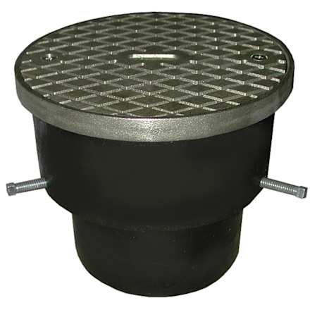 Jones Stephens Adjustable Cast Iron Cleanout with Push-On Round Cover Polished Brass