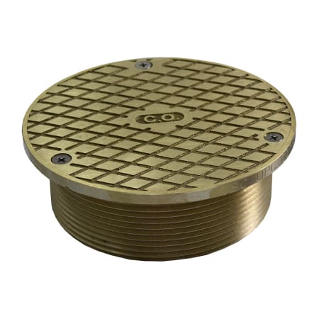 Jones Stephens 4" No-Hub Brass Cleanout with 5" Round Cover N/A