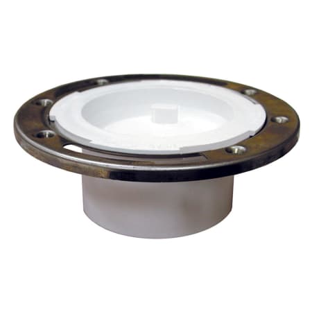 Jones Stephens 4" PVC Closet Flange with Stainless Steel Ring and Knockout N/A