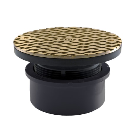 Jones Stephens 4" PVC Cleanout with Round Cover Nickel Bronze