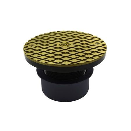 Jones Stephens 4" PVC Cleanout with Round Cover Polished Brass