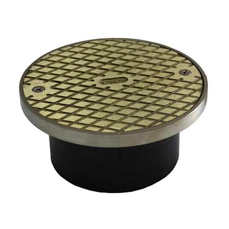 Jones Stephens 4" ABS General Purpose Access Fitting with 6" Cover with Ring Nickel Bronze