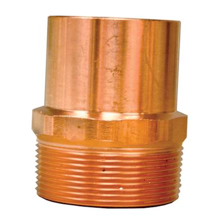 Jones Stephens 1/2 FTG X 1/2 MIP MALE ADAPTER (604-2) JW#11183 Copper