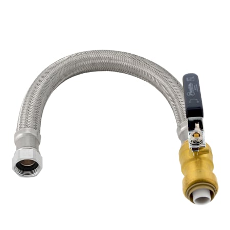 Jones Stephens 1/2" x 3/4" FIP x 18" PlumBite® Push On Water Heater Connector with Ball Valve Stainless Steel
