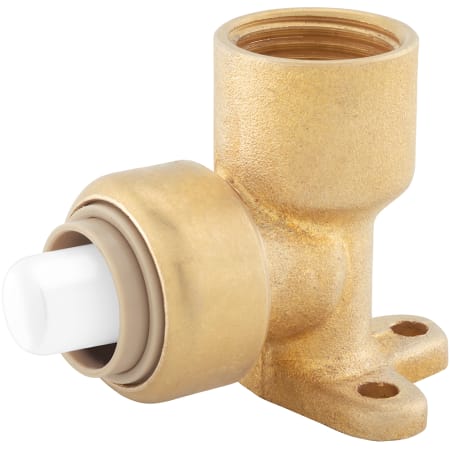 Jones Stephens 3/4" FPT PlumBite Push On Drop Ear 90° Elbow, Bag of 1 Rough Brass