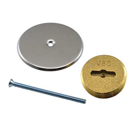 Jones Stephens Extension Cover Set Wall Covers (24 gauge) with 1-1/2" Slotted Plug and 3" Cover Stainless Steel