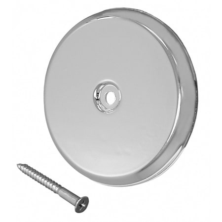 Jones Stephens 7-1/4" Chrome High Impact Plastic Cleanout Cover Plate, Flat Design Chrome
