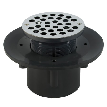 Jones Stephens 3" x 4" Heavy Duty PVC Slab Drain Base with 3-1/2" Spud and 5" Strainer N/A