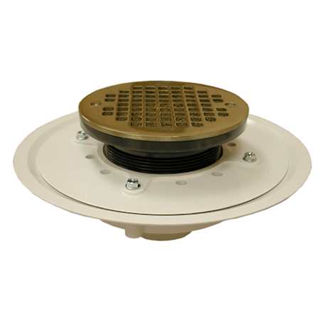 Jones Stephens 2" Heavy Duty PVC Drain Base with 4" Spud and 6" Strainer N/A