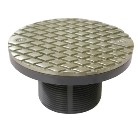 Jones Stephens 3" PVC Cleanout with Round Cover Polished Brass