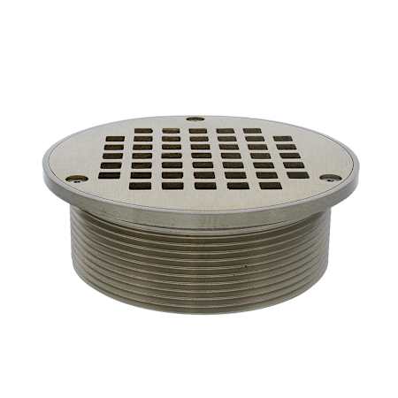 Jones Stephens 4" X 5" Brass Round Shower Drain Nickel Bronze