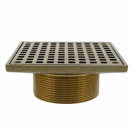 Jones Stephens 3-1/2X6 SQ BRZ STRN & SPUD Polished Brass