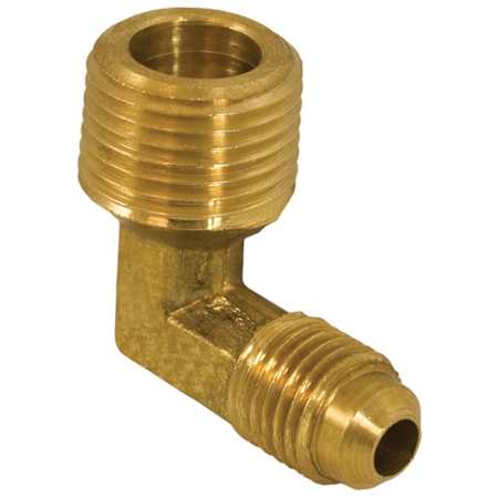 Jones Stephens 5/16 Floor X 1/4 MIP 45 Elbow Brass