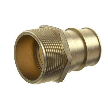 Jones Stephens 1-1/2” F1960 x MIP Brass PEX Adapter, Bag of 6 Brass