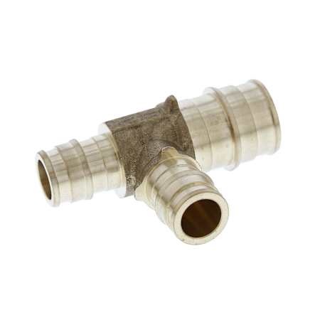 Jones Stephens 3/4" x 1/2" x 1/2" F1960 Brass PEX Reducing Tee Brass