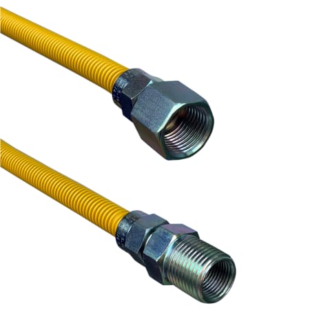 Jones Stephens 24" Stainless Steel Gas Connector with 3/8" and 3/8" Fittings Yellow