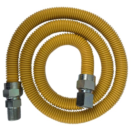 Jones Stephens 48" Stainless Steel Gas Connector with 3/4" and 3/4" Fittings Yellow