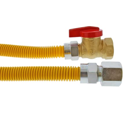 Jones Stephens 24" Stainless Steel Gas Connector with 1/2" and 1/2" Fittings Yellow