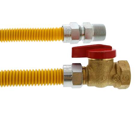 Jones Stephens 1-5/16" X 48" Yellow Coated Stainless Steel Gas Connector N/A