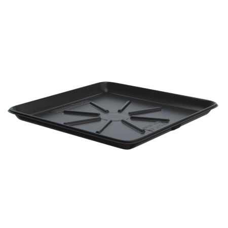 Jones Stephens 28" x 30" Washing Machine Pan with Side Mount Drain, Black Black