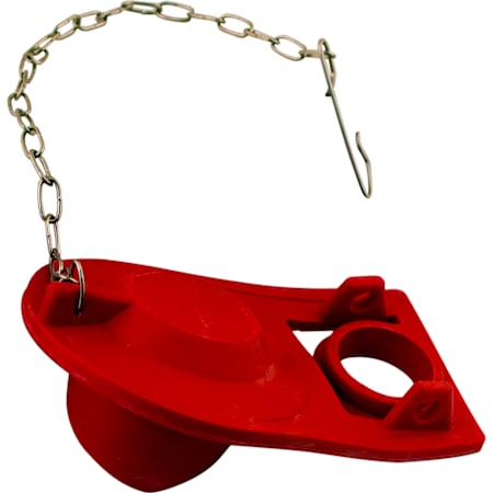 Jones Stephens Korky 3 Way Flapper with Stainless Steel Chain Red
